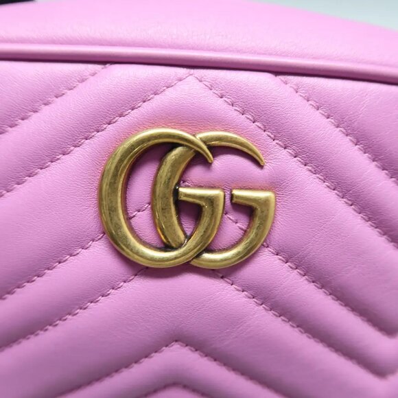 GUCCI GG Marmont Purple Leather Shoulder Bag 922-021825 - Picture 8 of 12